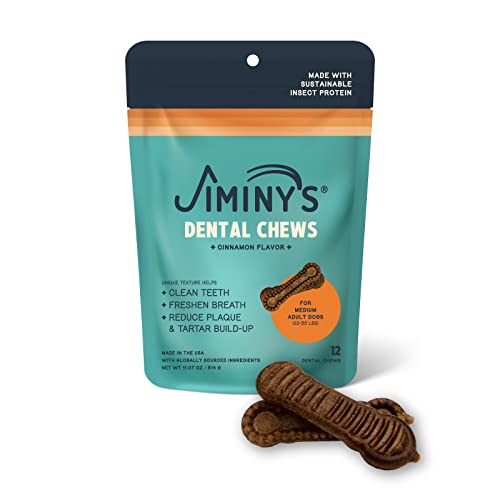 Jiminy's Dog Treat - Teeth Cleaning, Cinnamon Flavor, No Artificial Additives - 12ct