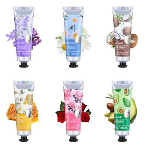 SUPERSUN Hand Cream Set - Nourishing Shea & Jojoba, Travel Size, 6 Natural Scents