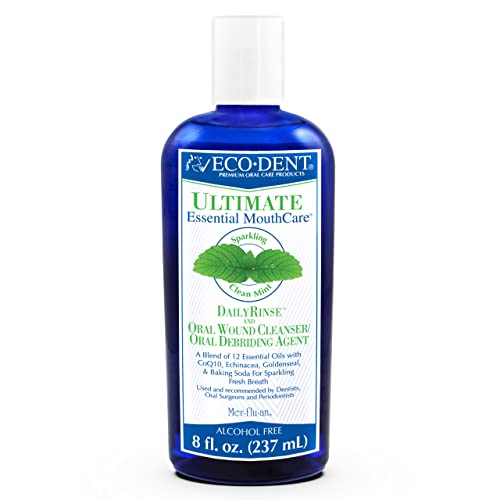 Eco-Dent Mouthwash - Alcohol-Free Baking Soda Formula, Soothing Essential Oils - 8 Fl Oz