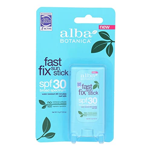 Alba Botanica Sunscreen Stick - Broad Spectrum UVA/UVB Protection, Water Resistant - 0.5oz