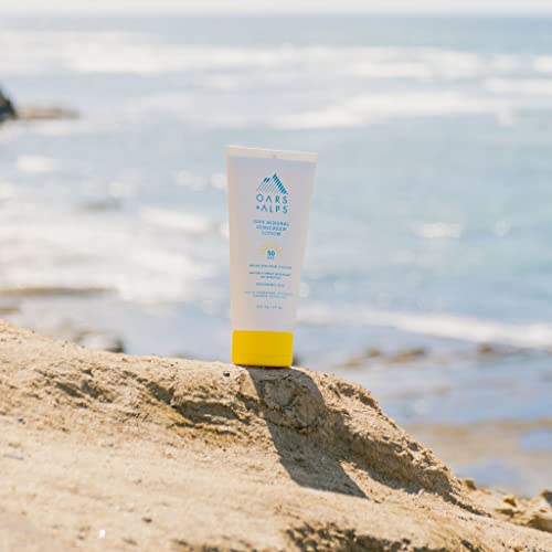 Oars + Alps Mineral Sunscreen SPF 50 - Hydrating with Hyaluronic Acid, Water Resistant - 6 Fl Oz