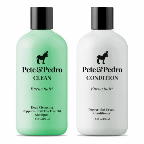 Pete & Pedro Hair Care Set - Deep Cleansing & Nourishing, Paraben-Free - 8.5oz Each