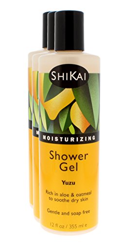 ShiKai Shaving Gel - Hydrating Aloe & Oatmeal for Soft Skin, Refreshing Yuzu Scent - 12oz, Pack of 3