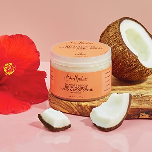 SheaMoisture Body Scrub - Exfoliates Dull Skin, Infused with Coconut Oil & Hibiscus - 12oz