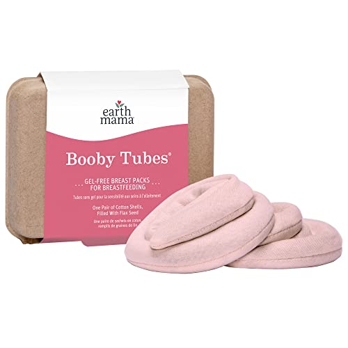 Earth Mama Booby Tubes - Natural Hot & Cold Nursing Packs for Tender Breasts - 4.2oz