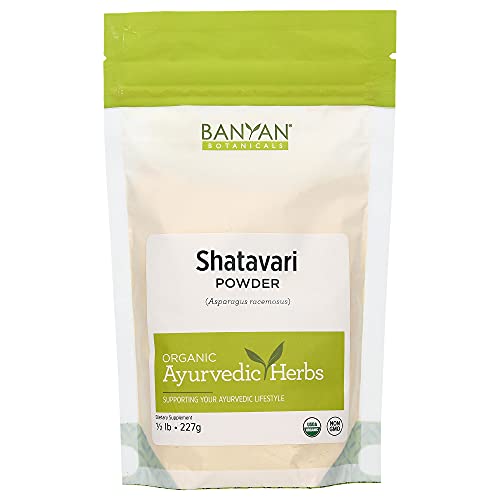 Banyan Botanicals Organic Shatavari Powder - Balance Hormones, Boost Vitality - 1/2lb Vegan