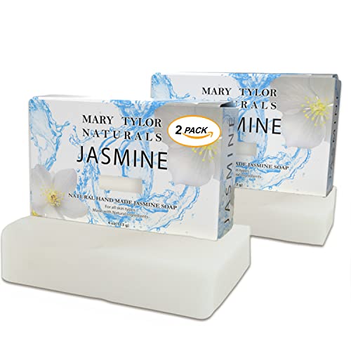 Mary Tylor Naturals Jasmine Soap Set - Rejuvenating, Cruelty-Free, Non-GMO - 4oz Bars