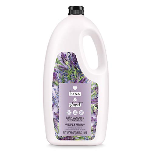 Love Home and Planet Dishwasher Detergent - Plant-Based Cleaners, Lavender & Argan Oil - 56oz