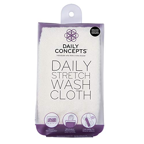 Daily Concepts Washcloth - Exfoliating Texture, Hypoallergenic, Organic - Reusable Packaging 68g