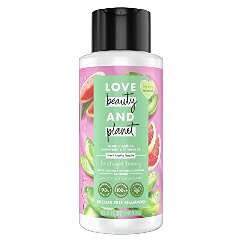 Love Beauty and Planet Aloe Grapefruit Shampoo - Nourishing, Vegan Formula - 13.5 fl oz