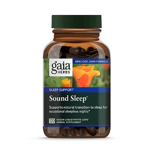 Gaia Herbs Sound Sleep Supplement - Promotes Calm & Restful Sleep with Valerian & Herbs - 120 Caps