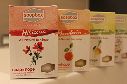 SoapBox Soaps All-Natural Bar Soap - Vegan & Cruelty-Free, Hibiscus Scent - 5oz, Donates 1 Bar