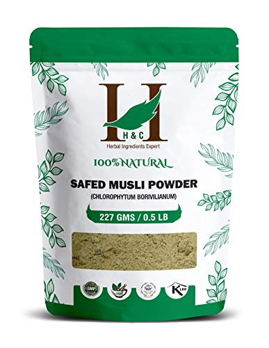 Natural Safed Musli Powder - Boosts Strength, No Additives, Fairly Traded - 227g