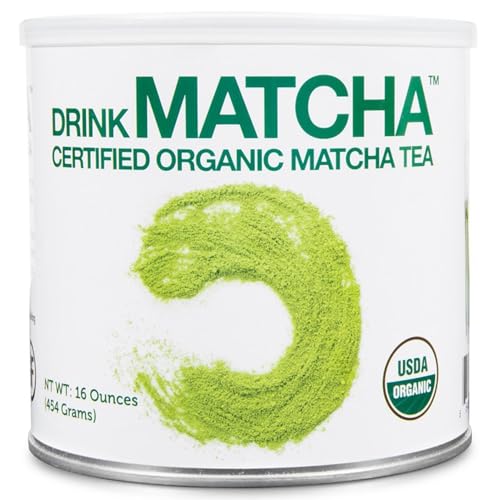 DrinkMatcha Organic Matcha Green Tea Powder - Antioxidant-Rich, USDA Certified Organic - 16oz