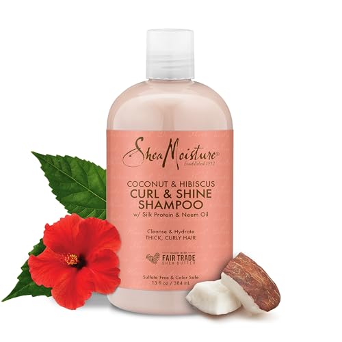 SheaMoisture Curl & Shine Shampoo - Hydrates & Defines Curls, Fair Trade Ingredients - 13oz