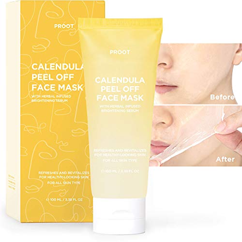 Calendula Peel Off Face Mask - Brightens, Detoxifies & Purifies Skin, Vegan - 3.38 oz