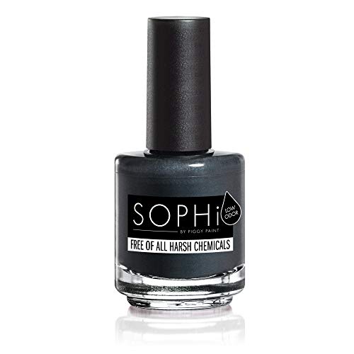 SOPHi Nail Polish Primer - Non-Toxic, Odorless, Durable Finish, Shimmer Black - 0.5oz