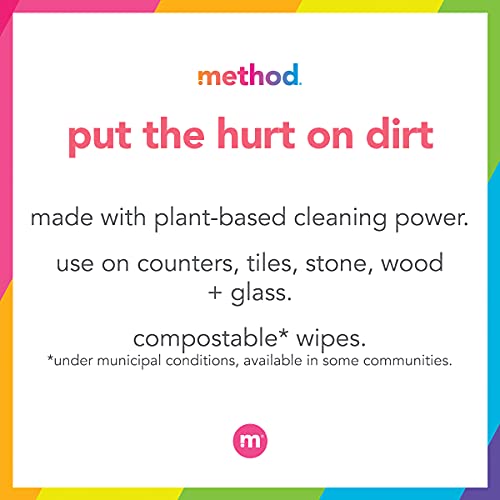 Method All-Purpose Cleaning Wipes - Plant-Based Power, Compostable, French Lavender - 210 Count