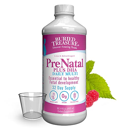 Buried Treasure Prenatal Multivitamin - High Potency DHA, Vegetarian, Natural Ingredients - 16oz