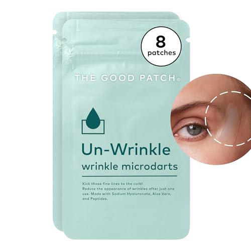 The Good Patch Un-Wrinkle Eye Patches - Reduces Fine Lines, Vegan & Dermatologist Tested - 8 Patches