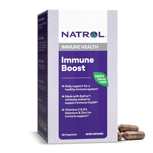 Natrol Immune Defense Supplement - Supports Immune Health with EpiCor, Vitamins C & D3 - 30 Count