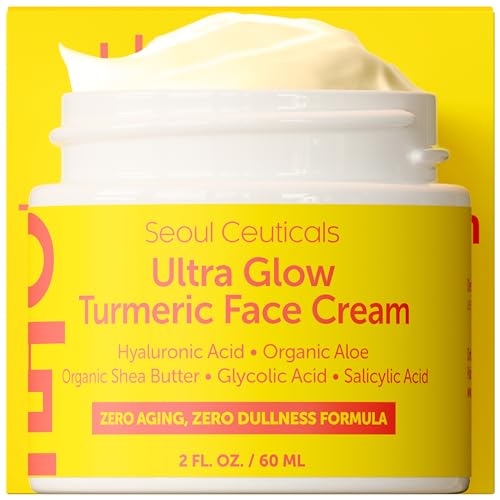 SeoulCeuticals Turmeric Cream - Brightens Dull Skin, Hydrates & Smooths Fine Lines - 2oz