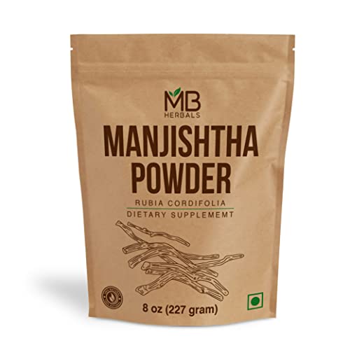 MB Herbals Manjishtha Powder - Natural Skin Cleanser, 100% Pure & Non-GMO - 8 oz