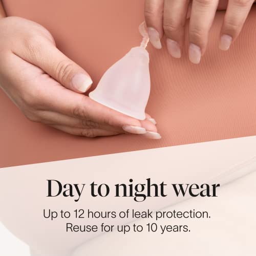 Cora Menstrual Cup - Comfortable, Medical Grade Silicone, Leak Protection - Size 1