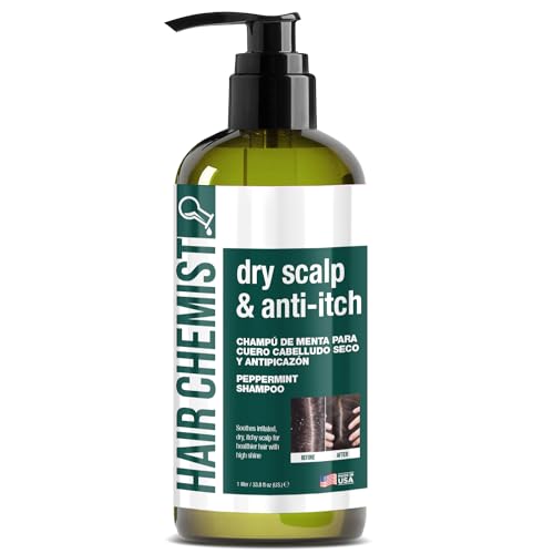 Hair Chemist Peppermint Shampoo - Soothes Dry Scalp & Itching, Natural Ingredients - 33.8 oz