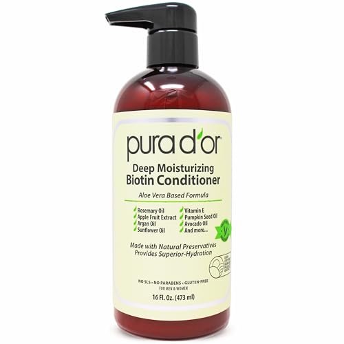 PURA D'OR Deep Moisturizing Conditioner - Thickens & Softens Hair with Argan Oil, 16oz