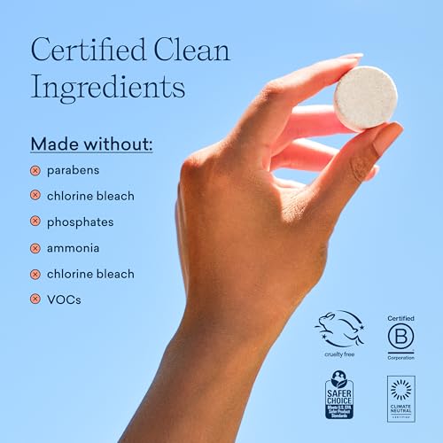 BLUELAND Foaming Hand Soap Tablets - Hypoallergenic, Plant-Based Ingredients - 4 Pack Refills