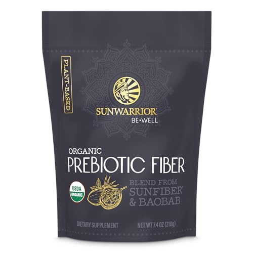 Sunwarrior Prebiotic Fiber Supplement - Promotes Digestive Harmony, Vegan & Non-GMO - 8oz Pouch