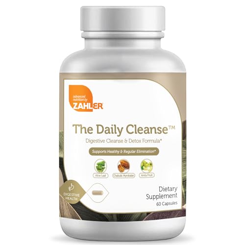 Zahler Daily Cleanse Detox Supplement - Supports Regular Elimination, Vegetarian, 60 Capsules