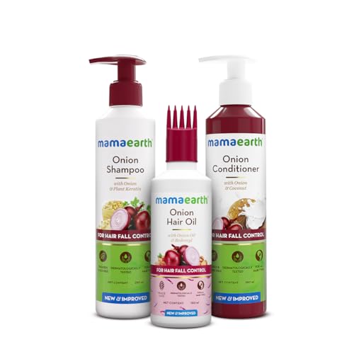 Mamaearth Hair Care Set - Boosts Growth, Strengthens Hair, Nourishes Scalp - 3 Piece Kit