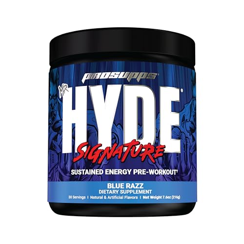 PROSUPPS Mr. Hyde Pre-Workout - Boost Energy & Focus, Zero Sugar, Vegan - Blue Razz, 30 Servings