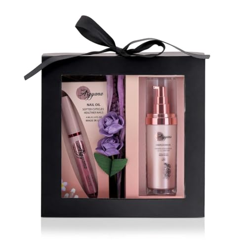 Argyana Gift Set for Hair & Nails - Nourishing Serum & Oil Pen, Lavender & Jasmine Scent - 2 Pc