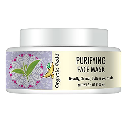 Organic Veda Purifying Face Mask - Detoxifies, Balances & Exfoliates - 3.5 oz