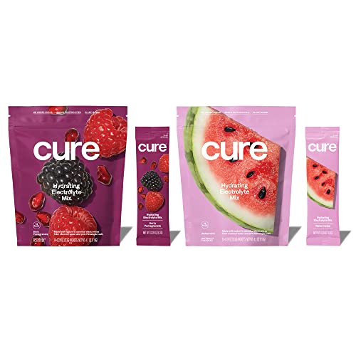 Cure Hydrating Electrolyte Mix - Rapid Hydration, Coconut Water & No Added Sugar - 28 Packets