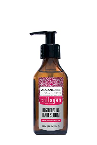 Arganicare Hair Serum - Revitalizes Thin, Damaged Hair with Organic Argan Oil & Collagen - 3.3 fl oz