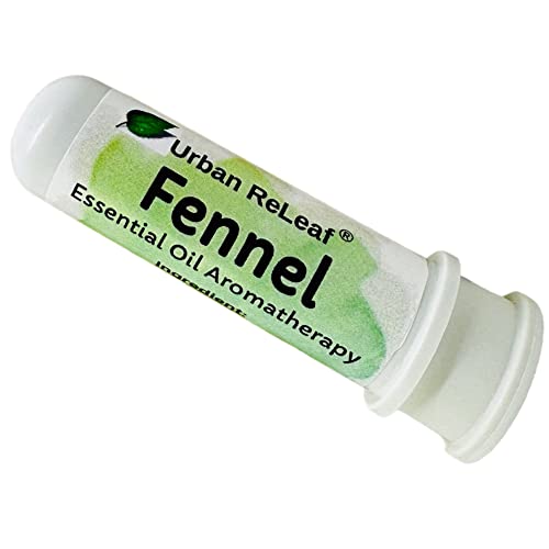 Urban ReLeaf Fennel Essential Oil Nasal Inhaler - Pure Herbal Aroma, Alcohol-Free - Pocket Size