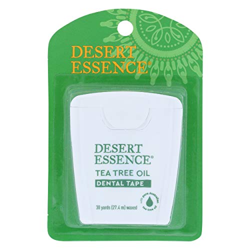 Desert Essence Dental Tape - Promotes Oral Health, Tea Tree Oil Infusion - 30 Yards