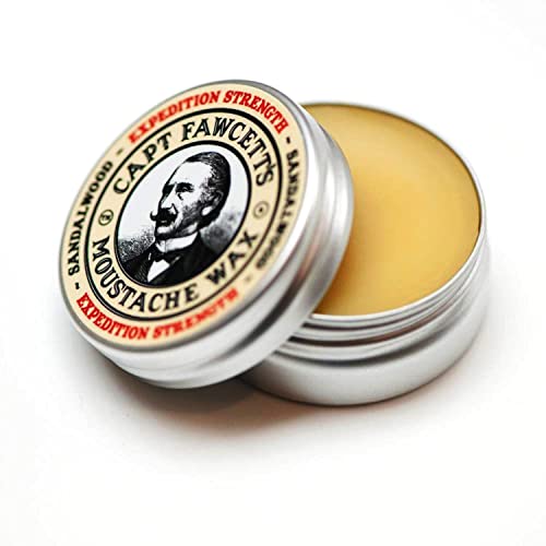 CAPTAIN FAWCETT Mustache Wax - Strong Hold, Handmade with Pure Ingredients - 15ml Glass Jar