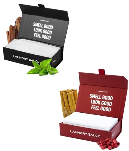 Laundry Sauce Dryer Sheets - Luxury Fragrances, Reduces Static & Softens - 2 Pack Bundle