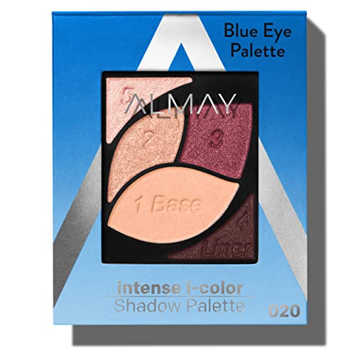 Almay Eyeshadow Palette - Longlasting, Antioxidant Primer, Hypoallergenic - 0.1 Oz, 020 Blue Eyes