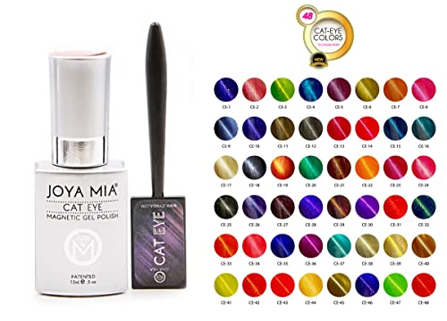 JOYA MIA Cat Eye Magnetic Gel Nail Polish - 3D Color Shift, Long-Lasting, 15ml with Free Magnet