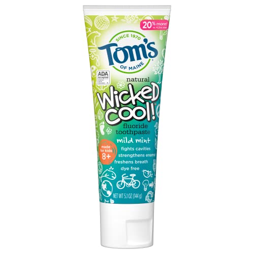 Tom's of Maine Fluoride Toothpaste for Kids - Cavity Protection, Mild Mint Flavor - 5.1 oz