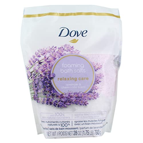 Dove Foaming Bath Salts - Relaxing Lavender & Chamomile, Cruelty Free - 28oz