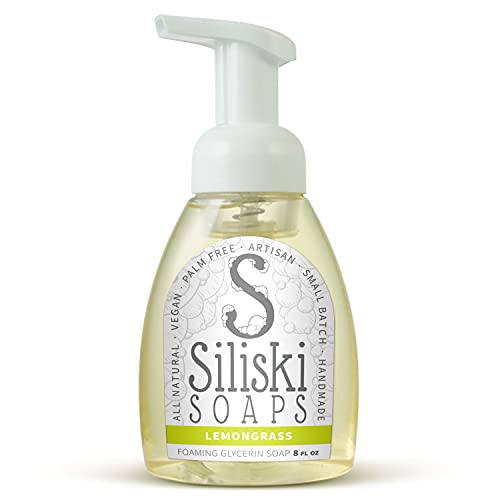 Simple Skincare by Siliski Foaming Soap - All Natural, Vegan, Palm Oil Free - Lemongrass, 8 FL Oz