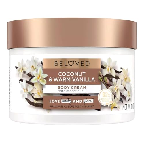 Beloved Body Cream - Nourishing Plant-Based Moisturizers, Soft & Silky - Coconut & Vanilla, 10oz
