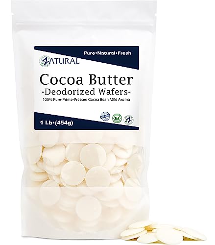 Zatural Cocoa Butter Body Butter - Nourishing Moisture, Food Grade, Deodorized - 16oz Wafers